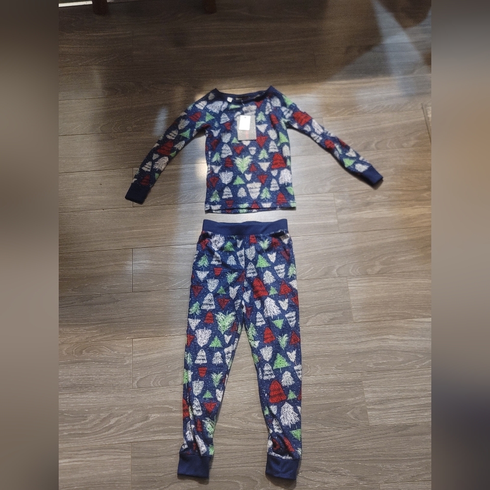 Colorful Tree Pattern Kids Pajama Set